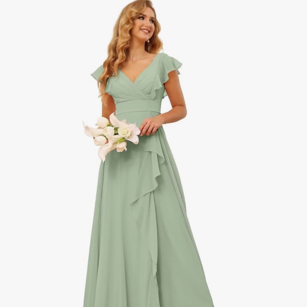 Elegant Sage Green Women's Dress